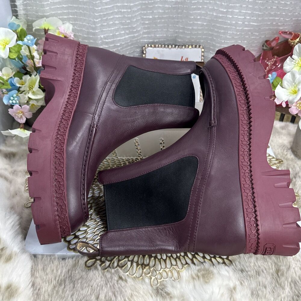 (F2)Coach Joey Bootie Leather Women’s DARK CRANBERRY,Size 9.5 B/40 MSRP: $275.00 - Picture 13 of 16
